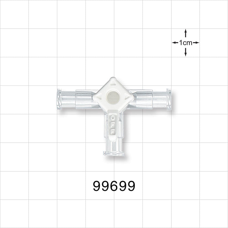 3-Way Stopcock, 3 Female Luer Locks - 200 psi - 99699
