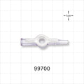 1-Way Stopcock, Female Luer Lock, Male Luer Slip - 45 psi - 99700