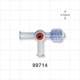 4-Way Stopcock, 2 Female Luer Locks, Swivel Male Luer Lock - 50 psi - 99714