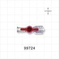 1-Way Stopcock, Female Luer Lock, Male Luer with Spin Lock - 29 psi - 99724