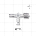 3-Way Stopcock, 2 Female Luer Locks, Swivel Male Luer Lock - 200 psi - 99730