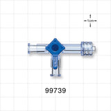 3-Way Stopcock, 2 Female Luer Locks, Male Luer Lock - 1050 psi - 99739