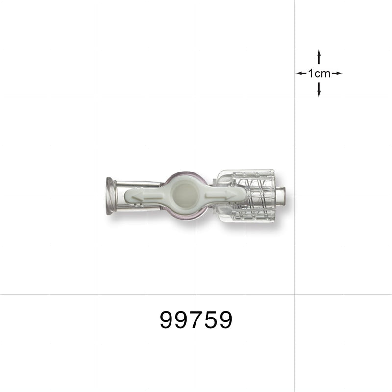 1-Way Stopcock, Female Luer Lock, Male Luer with Spin Lock - 45 psi - 99759