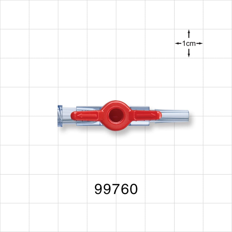 1-Way Stopcock, Female Luer Lock, Male Luer Slip - 1200 psi - 99760