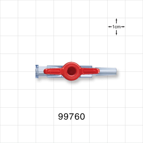 1-Way Stopcock, Female Luer Lock, Male Luer Slip - 1200 psi - 99760