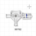 3-Way Stopcock, 2 Female Luer Locks, Rotating Male Luer Lock - 1050 psi - 99762