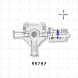 3-Way Stopcock, 2 Female Luer Locks, Rotating Male Luer Lock - 1050 psi - 99762