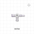 3-Way Stopcock, 2 Female Luer Locks, Male Luer Slip - 29 psi - 99768