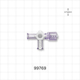 3-Way Stopcock, 2 Female Luer Locks, 1 Male Luer Lock - 29 psi - 99769