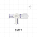 2-Way Stopcock, 2 Female Luer Locks, Rotating Male Luer Lock - 43 psi - 99770