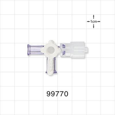 2-Way Stopcock, 2 Female Luer Locks, Rotating Male Luer Lock - 43 psi - 99770