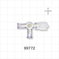 4-Way Stopcock, 2 Female Luer Locks, Rotating Male Luer Lock - 43 psi - 99772