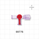 2-Way Stopcock, 2 Female Luer Locks, Male Luer with Spin Lock - 43 psi - 99776