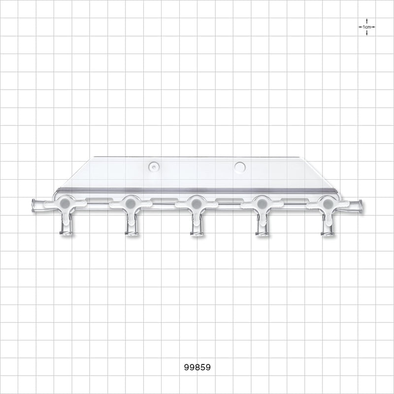 5-Gang Stopcock Manifold, 7 Female Luer Locks - 29 psi - 99859