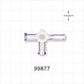 3-Way Stopcock, 2 Female Luer Locks, Tubing Port - Fits 0.12 inch OD Tubing (3.05 mm); 45 psi - 99877