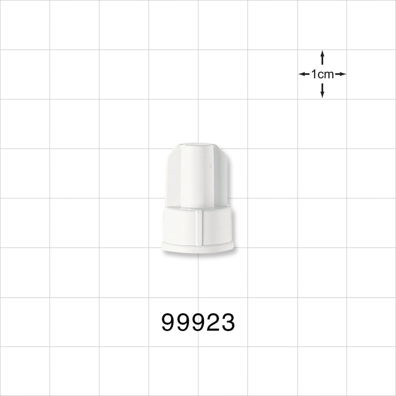 Large Bore Male Cap, Non-Vented, White -  - 99923