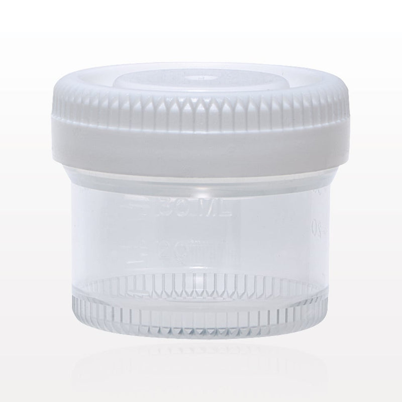Specimen Container w/White Cap - 40 ml; 1.9 inch Opening (48 mm) - 99985