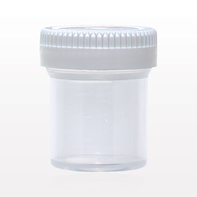 Specimen Container w/White Cap - 20 ml; 1.4 inch Opening (35 mm) - 99986
