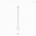 General Purpose Re-opening Plastic Bag Tie, Ratchet with Ring, White - 7 inch (178 mm) - 999991