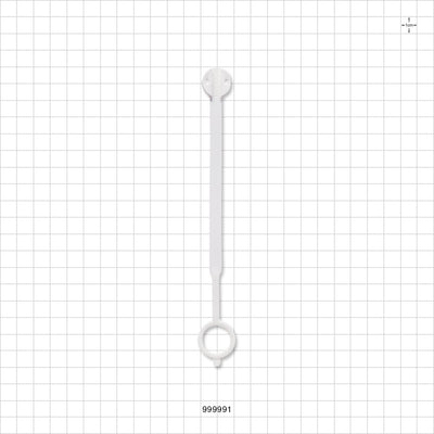 General Purpose Re-opening Plastic Bag Tie, Ratchet with Ring, White - 7 inch (178 mm) - 999991