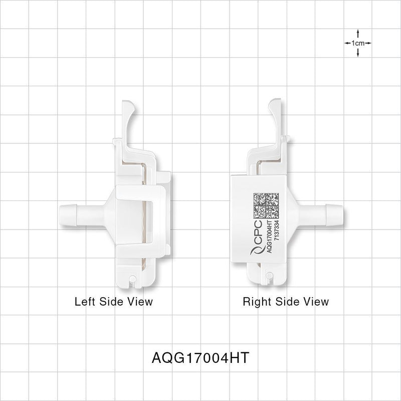 AseptiQuik G Connector, Genderless, Barbed, High Temperature - Fits 1/4 inch ID Tubing (0.25 inch, 6.35 mm) - AQG17004HT