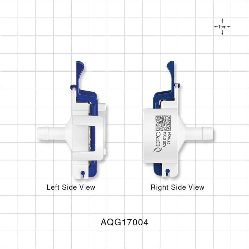 AseptiQuik G Connector, Genderless, Barbed - Fits 1/4 inch ID Tubing (0.25 inch, 6.35 mm) - AQG17004
