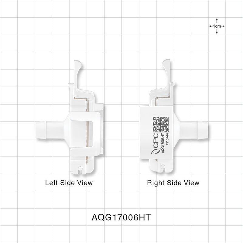 AseptiQuik G Connector, Genderless, Barbed, High Temperature - Fits 3/8 inch ID Tubing (0.375 inch, 9.53 mm) - AQG17006HT