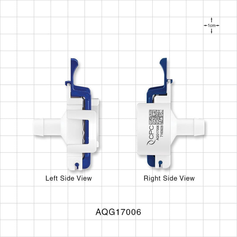 AseptiQuik G Connector, Genderless, Barbed - Fits 3/8 inch ID Tubing (0.375 inch, 9.53 mm) - AQG17006