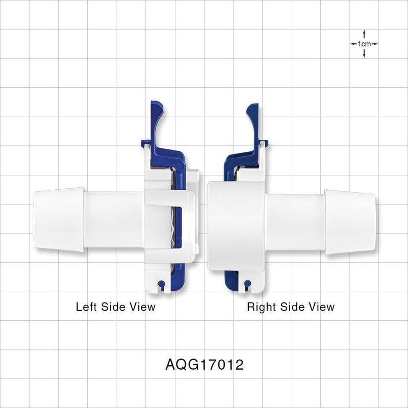 AseptiQuik G Connector, Genderless, Barbed - Fits 3/4 inch ID Tubing (0.75 inch, 19.05 mm) - AQG17012