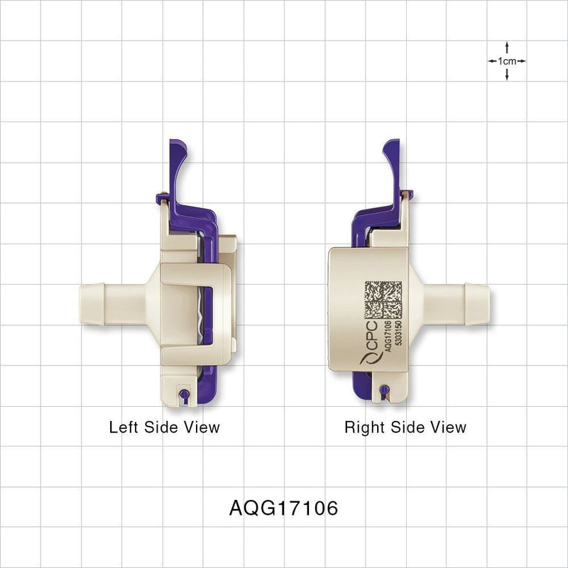 AseptiQuik G Connector, Genderless, Barbed - Fits 3/8 inch ID Tubing (0.375 inch, 9.53 mm) - AQG17106