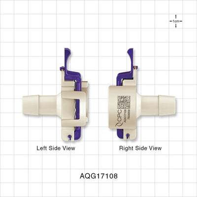 AseptiQuik G Connector, Genderless, Barbed - Fits 1/2 inch ID Tubing (0.5 inch, 12.7 mm) - AQG17108