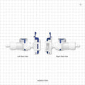 AseptiQuik G Disconnect Connector, Genderless, Barbed - Fits 1/4 inch ID Tubing (0.25 inch, 6.35 mm) - AQGDC17004