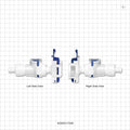 AseptiQuik G Disconnect Connector, Genderless, Barbed - Fits 3/8 inch ID Tubing (0.375 inch, 9.53 mm) - AQGDC17006