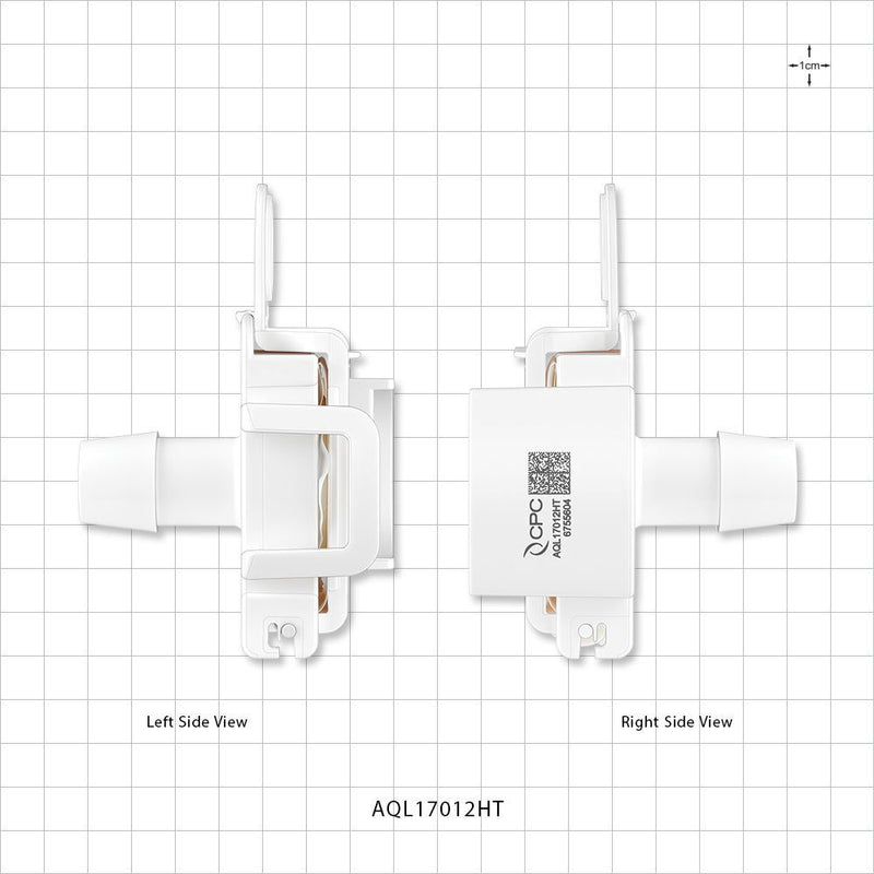 AseptiQuik L Connector, Genderless, Barbed, High Temperature - Fits 3/4 inch ID Tubing (0.75 inch, 19.05 mm) - AQL17012HT