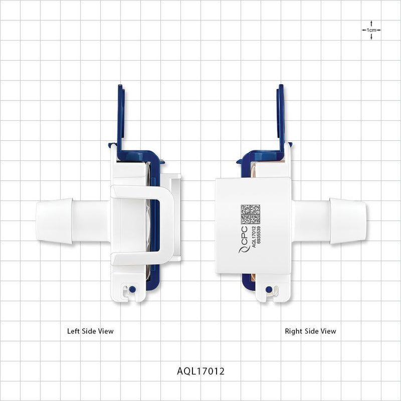 AseptiQuik L Connector, Genderless, Barbed - Fits 3/4 inch ID Tubing (0.75 inch, 19.05 mm) - AQL17012