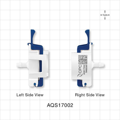 AseptiQuik S Connector, Genderless, Barbed - Fits 1/8 inch ID Tubing (0.125 inch, 3.18 mm) - AQS17002