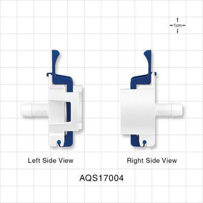 AseptiQuik S Connector, Genderless, Barbed - Fits 1/4 inch ID Tubing (0.25 inch, 6.35 mm) - AQS17004