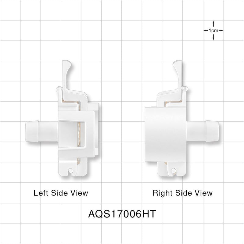 AseptiQuik S Connector, Genderless, Barbed, High Temperature - Fits 3/8 inch ID Tubing (0.375 inch, 9.53 mm) - AQS17006HT
