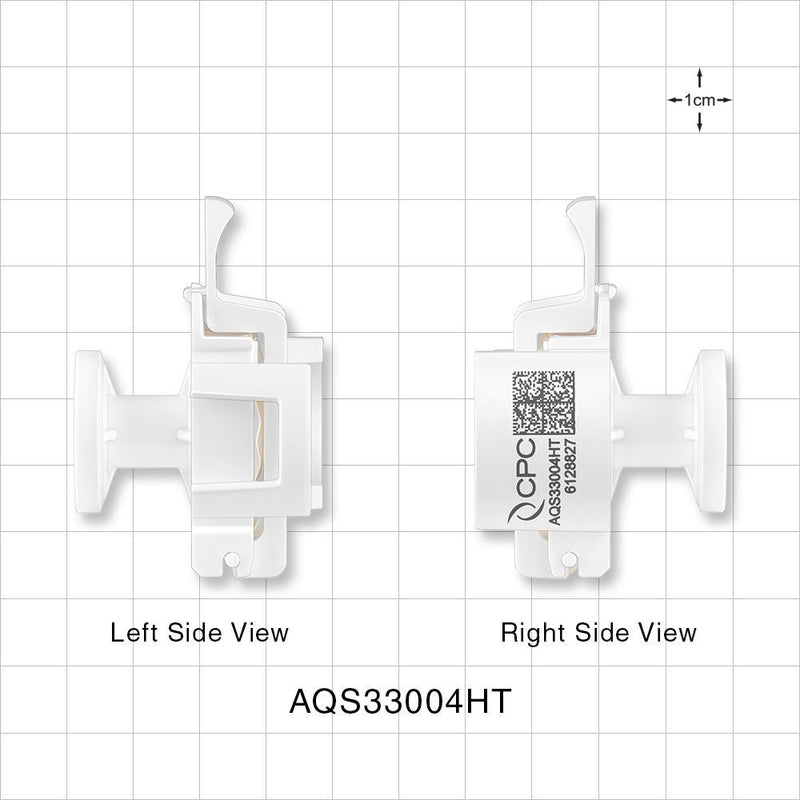 AseptiQuik S Connector, Genderless, Sanitary Flange, High Temperature - 0.5 inch/0.75 inch Mini; 0.25 inch bore - AQS33004HT