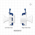 AseptiQuik S Connector, Genderless, Sanitary Flange - 0.5 inch/0.75 inch Mini - AQS33012
