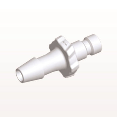 Bayonet Male Connector, White, 100/Bag - Fits 5/32 inch ID Tubing (0.156 inch, 3.97 mm) - BC530