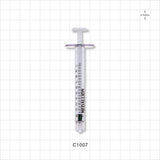 Medallion Syringe, Male Luer Lock, White - 1 ml - C1007