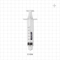 Medallion Syringe, Male Luer Lock, White - 6 ml - C1009