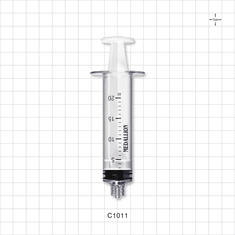 Medallion Syringe, Male Luer Lock, White - 20 ml - C1011