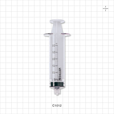 Medallion Syringe, Male Luer Lock, White - 30 ml - C1012