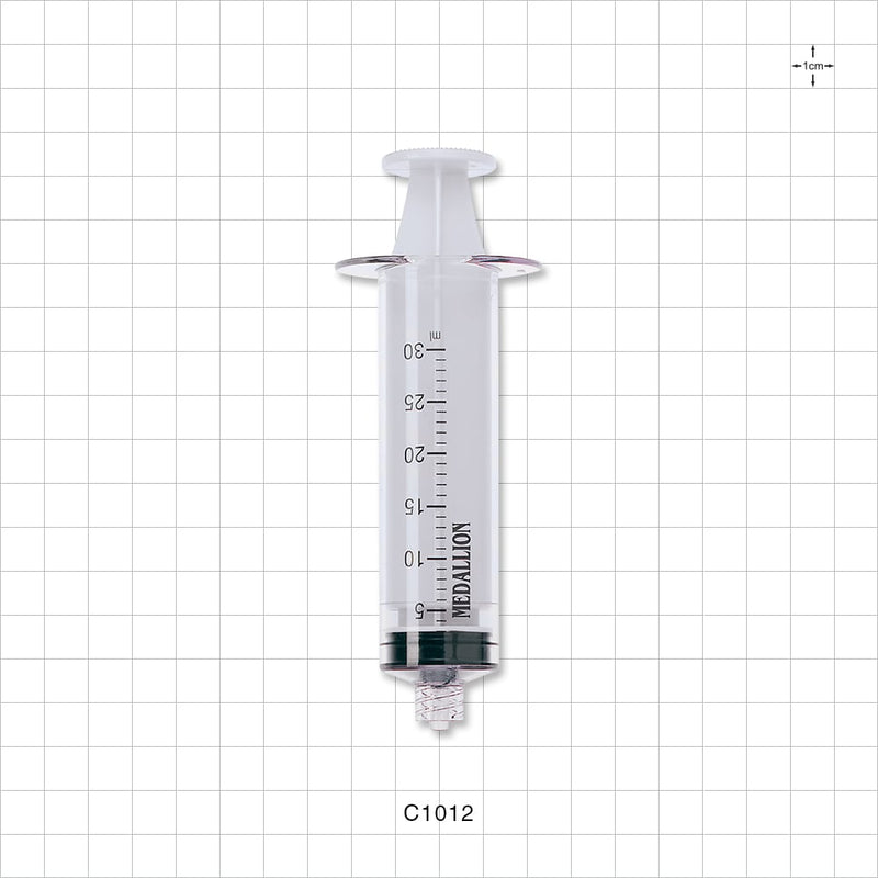 Medallion Syringe, Male Luer Lock, White - 30 ml - C1012