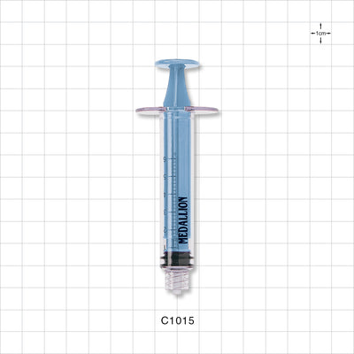 Medallion Syringe, Male Luer Lock, Light Blue - 6 ml - C1015