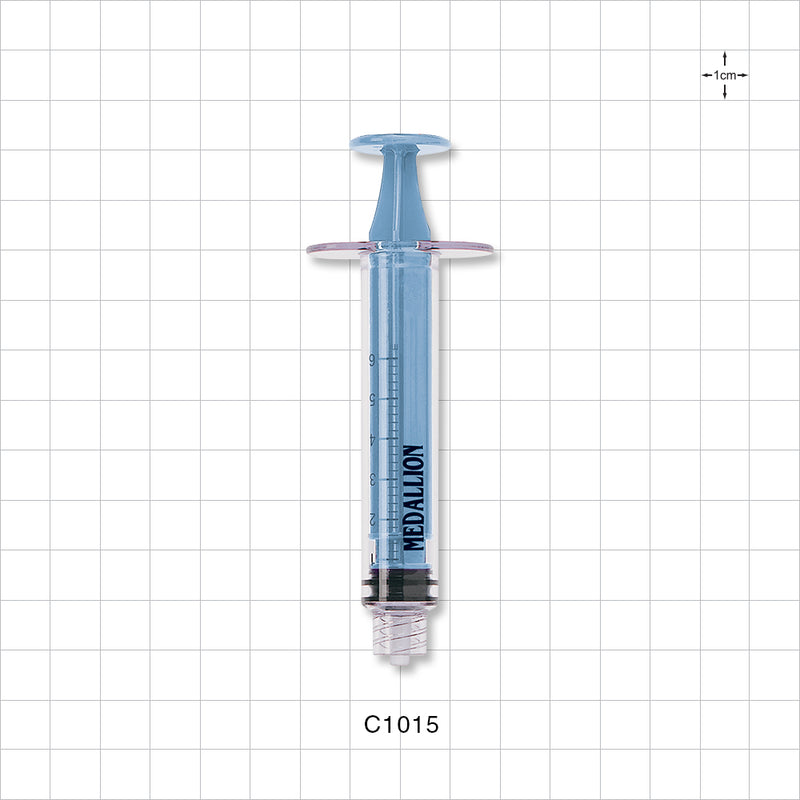 Medallion Syringe, Male Luer Lock, Light Blue - 6 ml - C1015