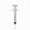 Control Syringe, Palm Pad Plunger, Wing Grip, Male Luer Lock - 10 ml - C1057