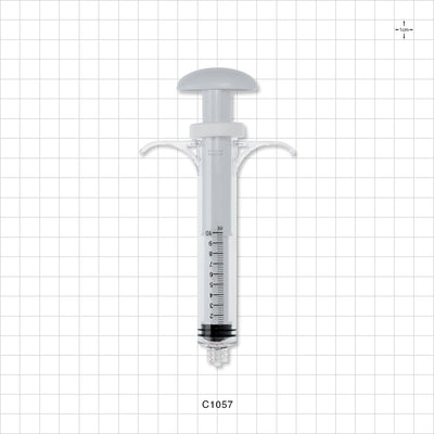 Control Syringe, Palm Pad Plunger, Wing Grip, Male Luer Lock - 10 ml - C1057
